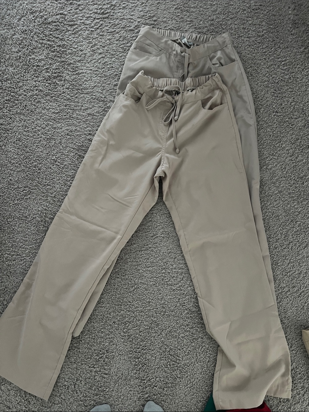 Grey's Anatomy Taupe Drawstring Waist Scrub Pants